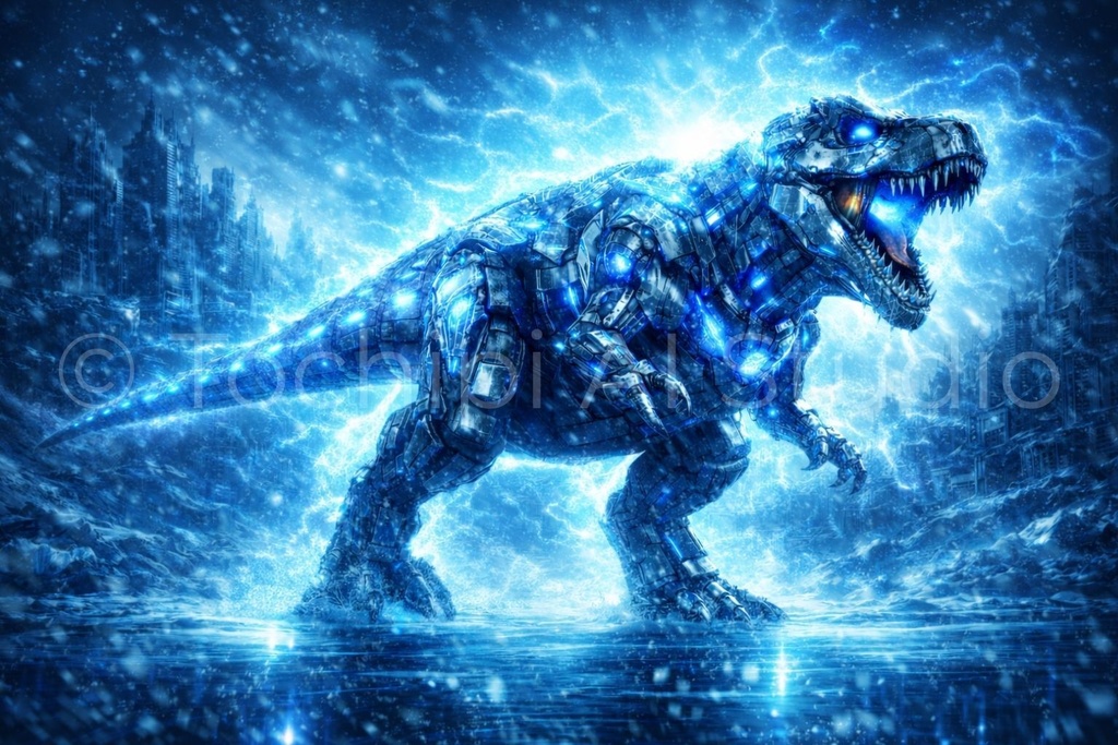 S02 - Cyber Dinosaur Artworks - Tyrannosaurus / 10 Artworks (4K)