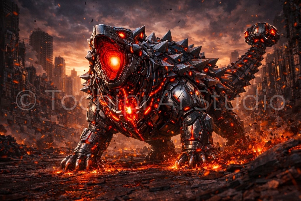 S03 - Cyber Dinosaur Artworks - Ankylosaurus / 10 Artworks (4K)