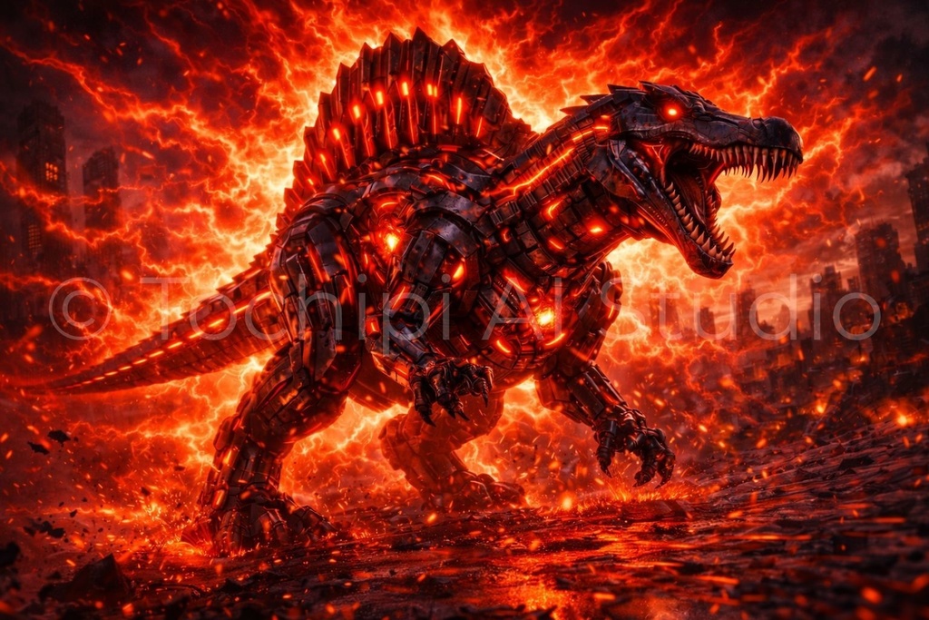 S03 - Cyber Dinosaur Artworks - Spinosaurus / 10 Artworks (4K)