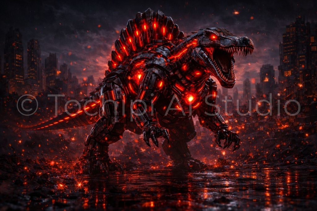 S03 - Cyber Dinosaur Artworks - Spinosaurus / 10 Artworks (4K)