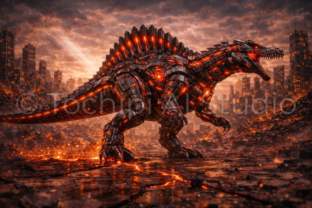 S03 - Cyber Dinosaur Artworks - Spinosaurus / 10 Artworks (4K)