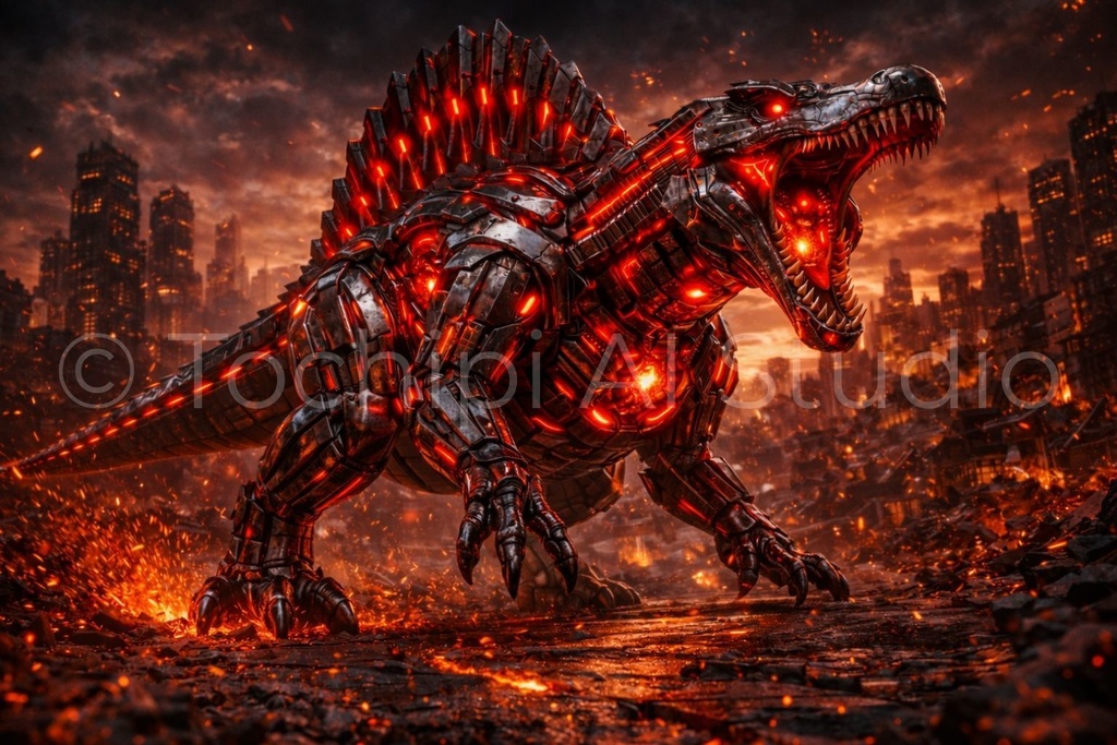 S03 - Cyber Dinosaur Artworks - Spinosaurus / 10 Artworks (4K)