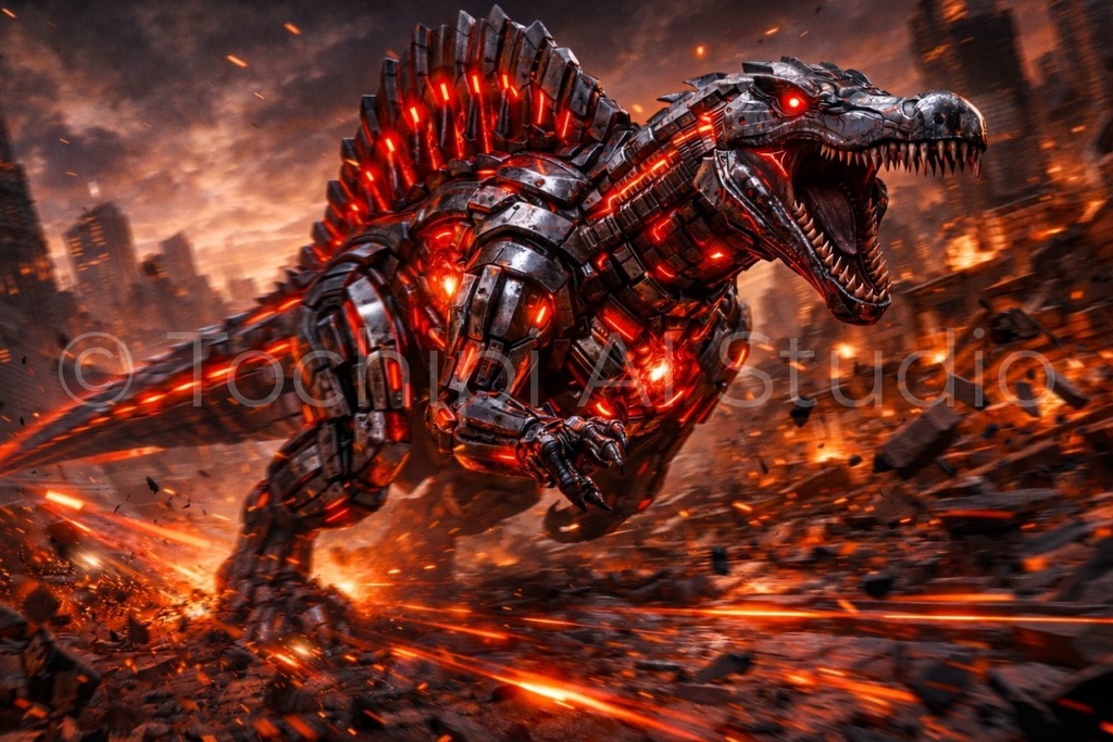 S03 - Cyber Dinosaur Artworks - Spinosaurus / 10 Artworks (4K)