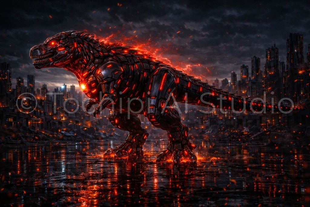 S03 - Cyber Dinosaur Artworks - Tyrannosaurus / 10 Artworks (4K)