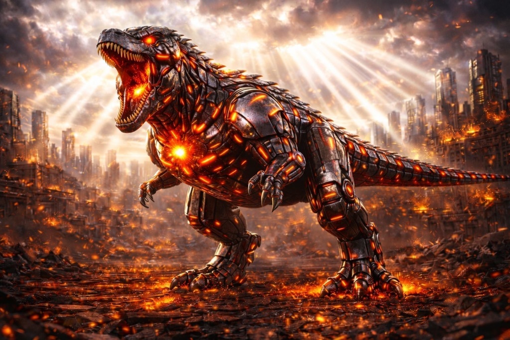 S03 - Cyber Dinosaur Artworks - Tyrannosaurus / 10 Artworks (4K)