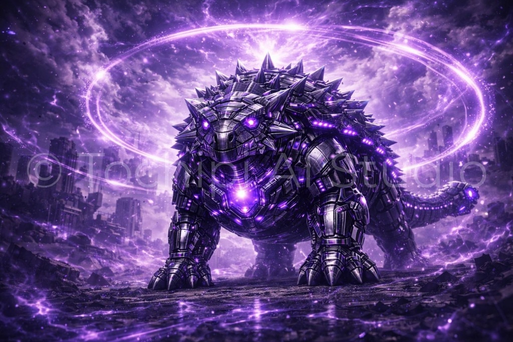 S04 - Cyber Dinosaur Artworks - Ankylosaurus / 10 Artworks (4K)