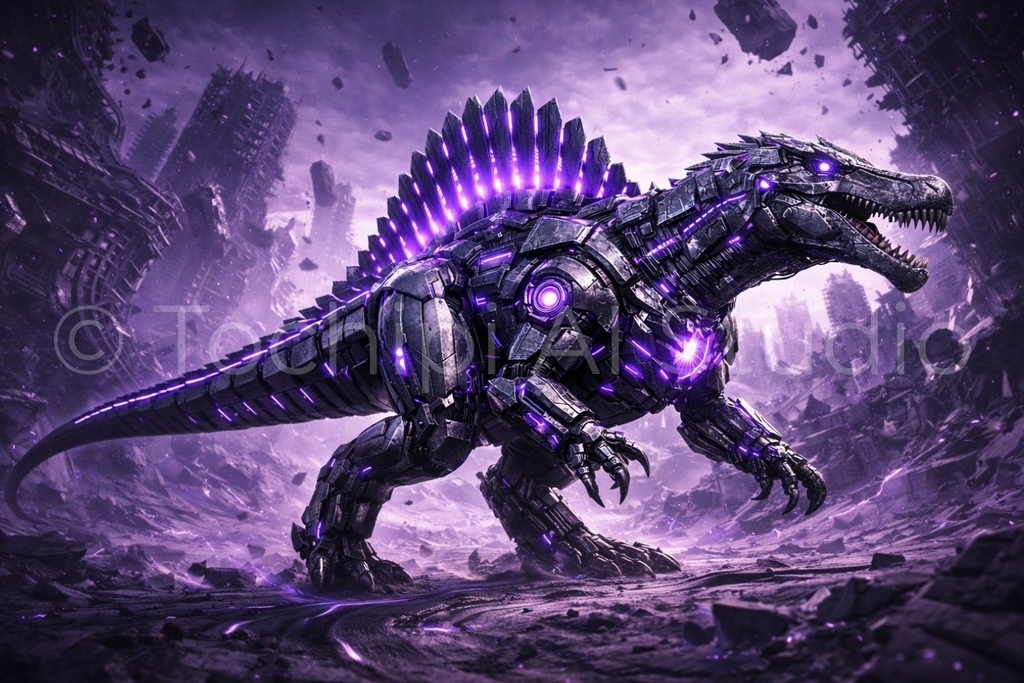 S04 - Cyber Dinosaur Artworks - Spinosaurus / 10 Artworks (4K)