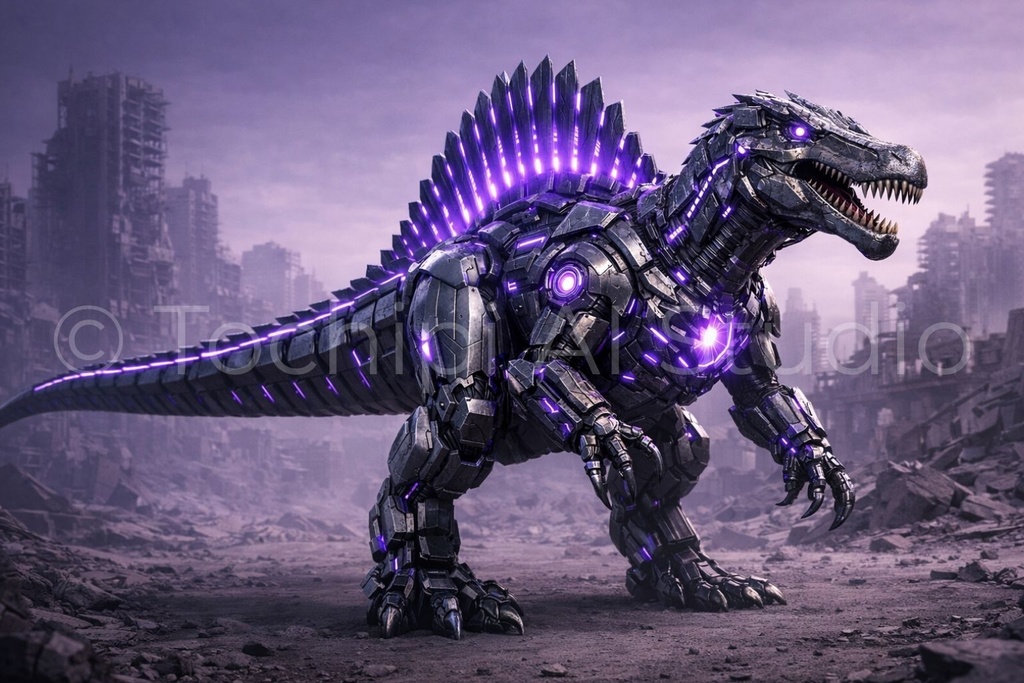 S04 - Cyber Dinosaur Artworks - Spinosaurus / 10 Artworks (4K)