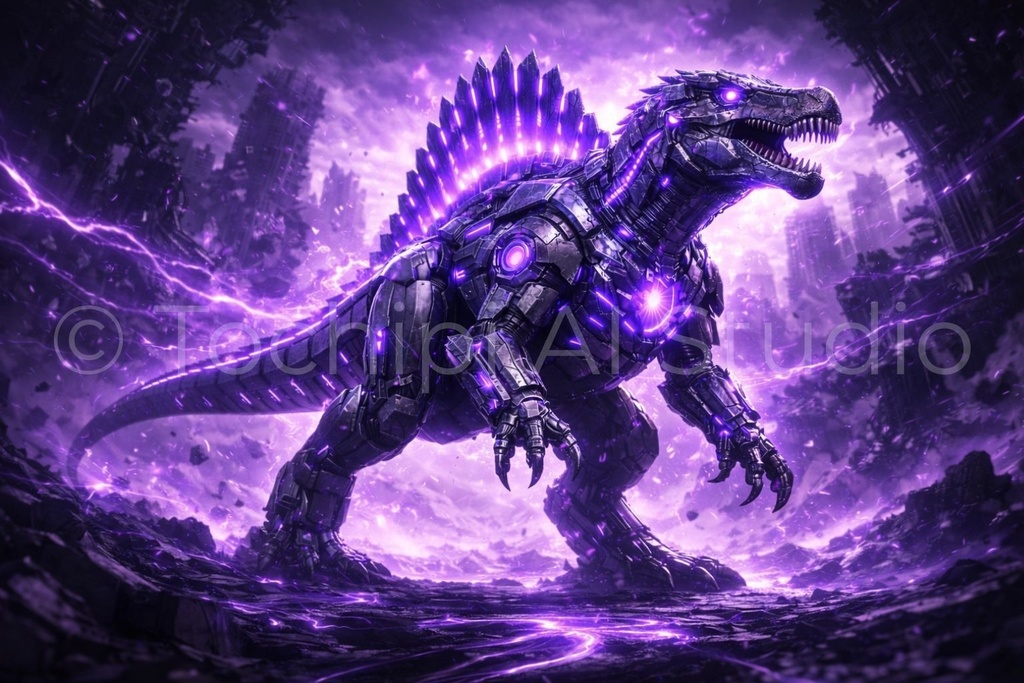 S04 - Cyber Dinosaur Artworks - Spinosaurus / 10 Artworks (4K)