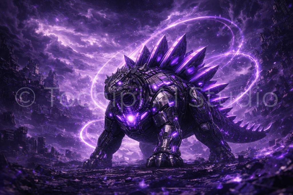 S04 - Cyber Dinosaur Artworks - Stegosaurus / 10 Artworks (4K)