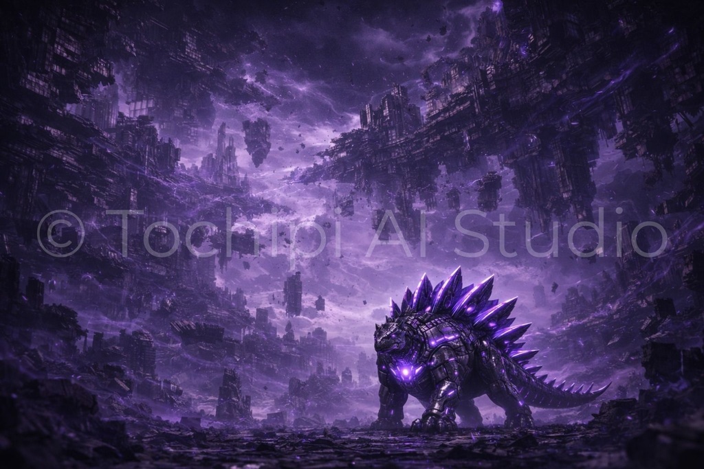 S04 - Cyber Dinosaur Artworks - Stegosaurus / 10 Artworks (4K)