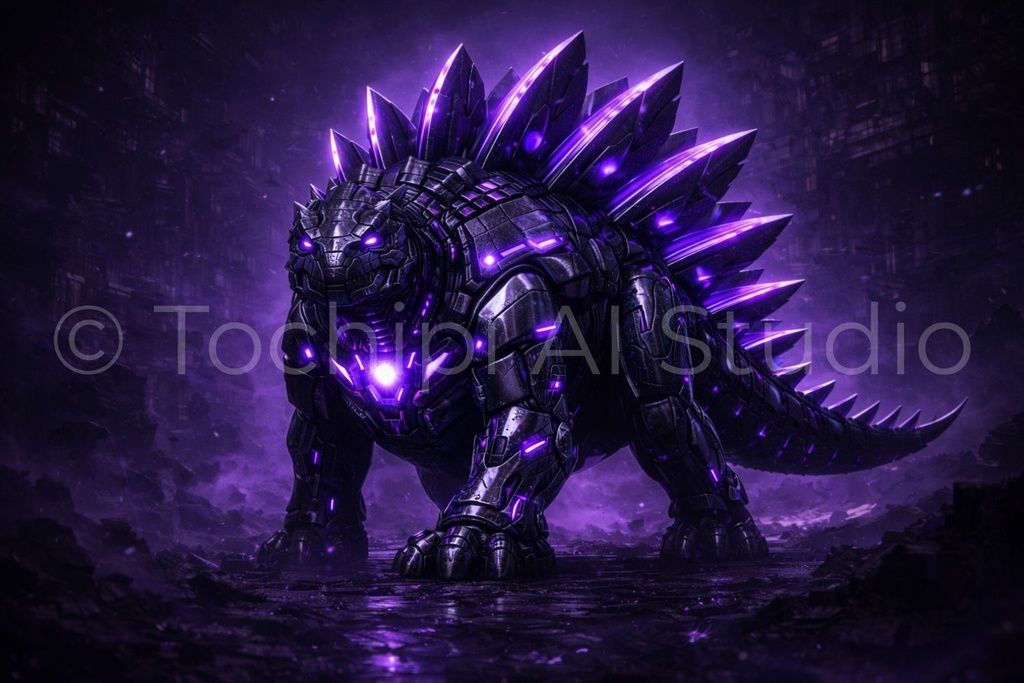 S04 - Cyber Dinosaur Artworks - Stegosaurus / 10 Artworks (4K)