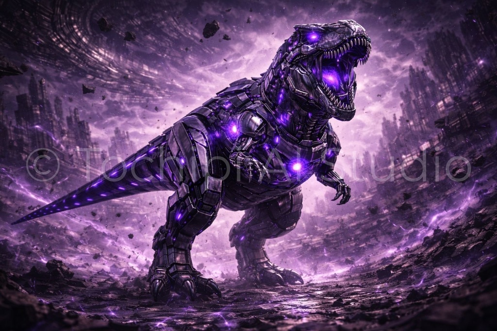 S04 - Cyber Dinosaur Artworks - Tyrannosaurus / 10 Artworks (4K)