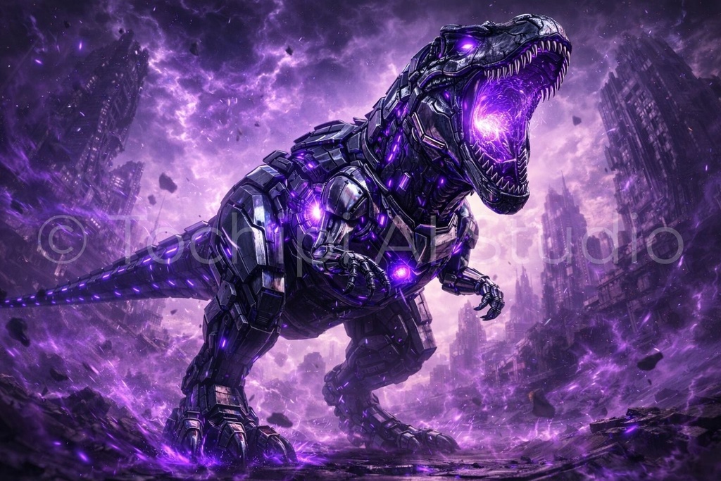 S04 - Cyber Dinosaur Artworks - Tyrannosaurus / 10 Artworks (4K)