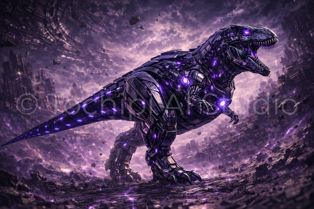 S04 - Cyber Dinosaur Artworks - Tyrannosaurus / 10 Artworks (4K)
