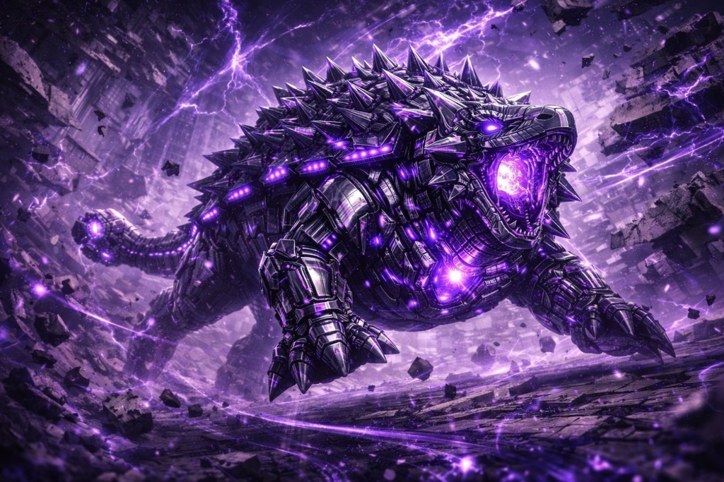 S04 - Cyber Dinosaur Artworks - 5 Species / 50 Artworks (4K)