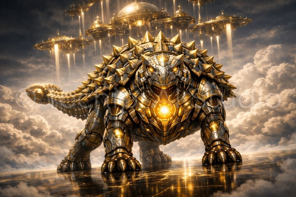 S05 - Cyber Dinosaur Artworks - Ankylosaurus / 10 Artworks (4K)