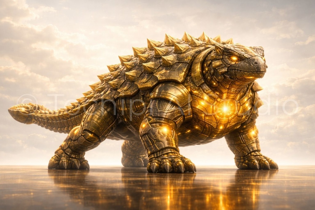S05 - Cyber Dinosaur Artworks - Ankylosaurus / 10 Artworks (4K)