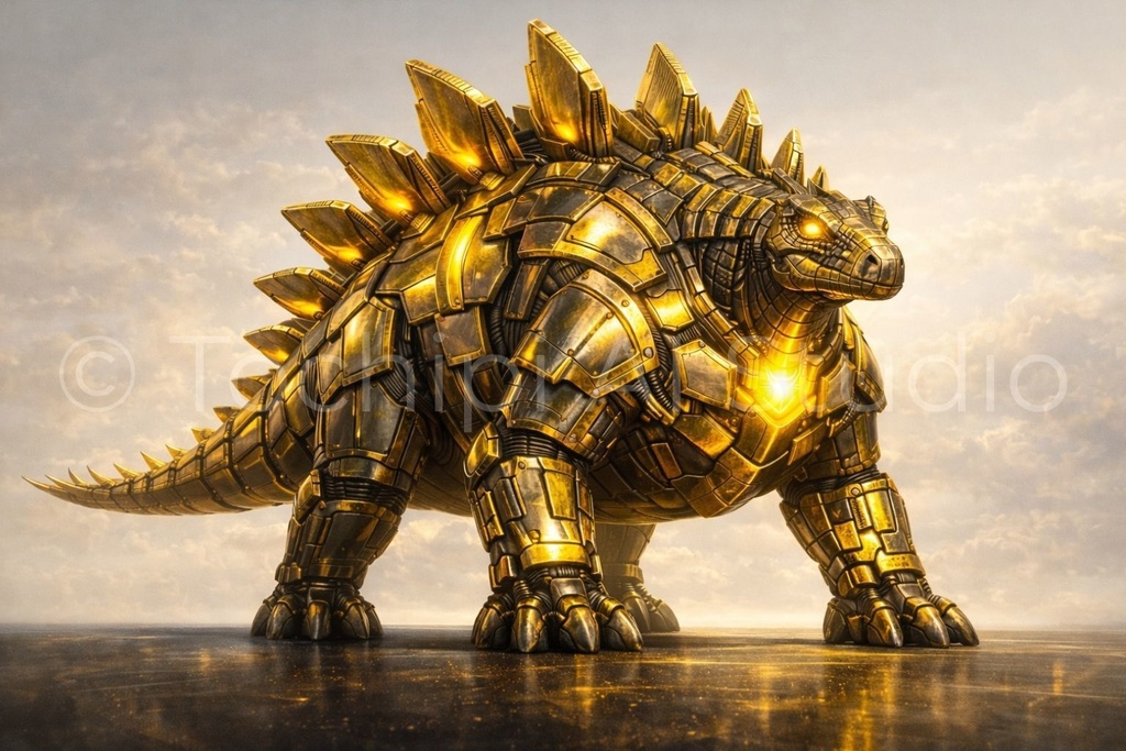 S05 - Cyber Dinosaur Artworks - Stegosaurus / 10 Artworks (4K)