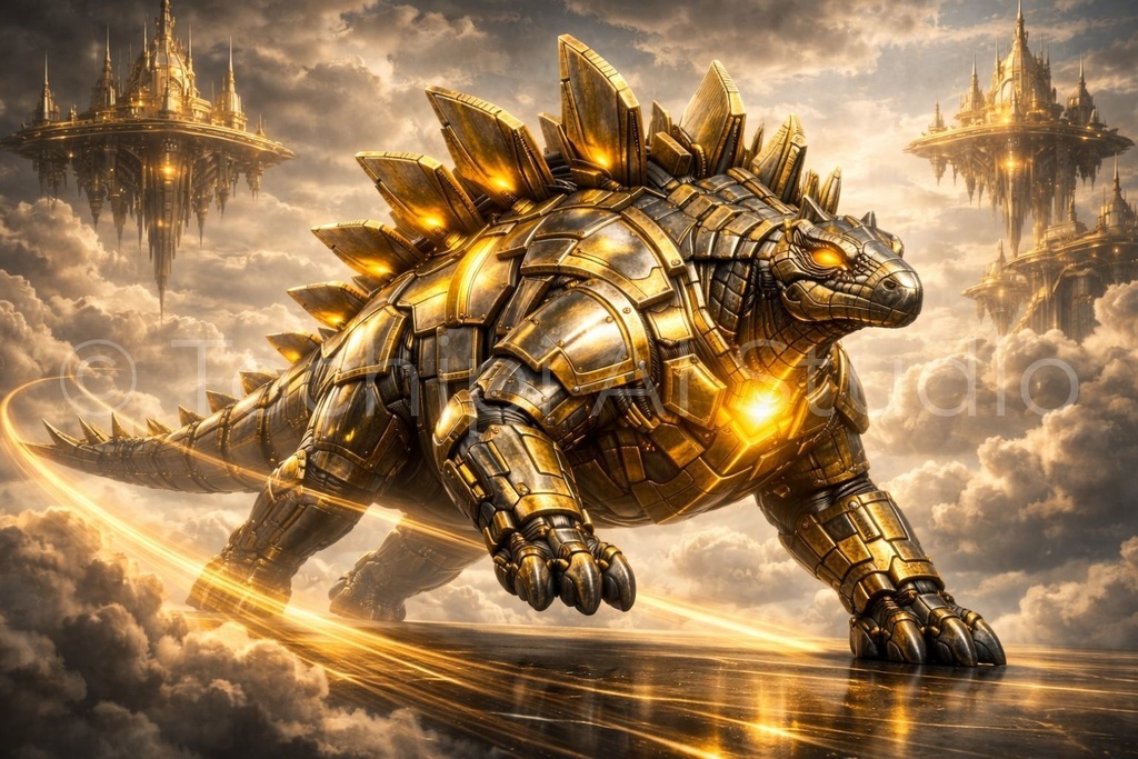 S05 - Cyber Dinosaur Artworks - Stegosaurus / 10 Artworks (4K)