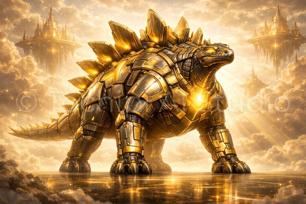 S05 - Cyber Dinosaur Artworks - Stegosaurus / 10 Artworks (4K)