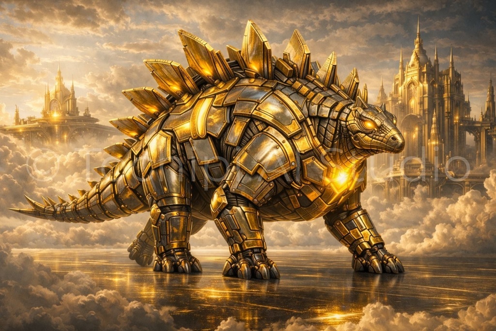 S05 - Cyber Dinosaur Artworks - Stegosaurus / 10 Artworks (4K)