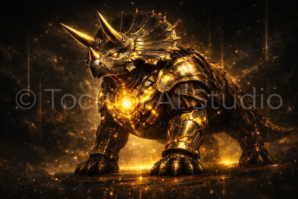 S05 - Cyber Dinosaur Artworks - Triceratops / 10 Artworks (4K)