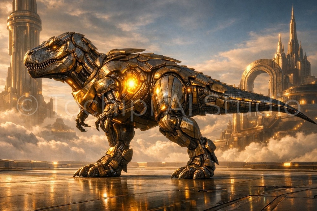 S05 - Cyber Dinosaur Artworks - Tyrannosaurus / 10 Artworks (4K)