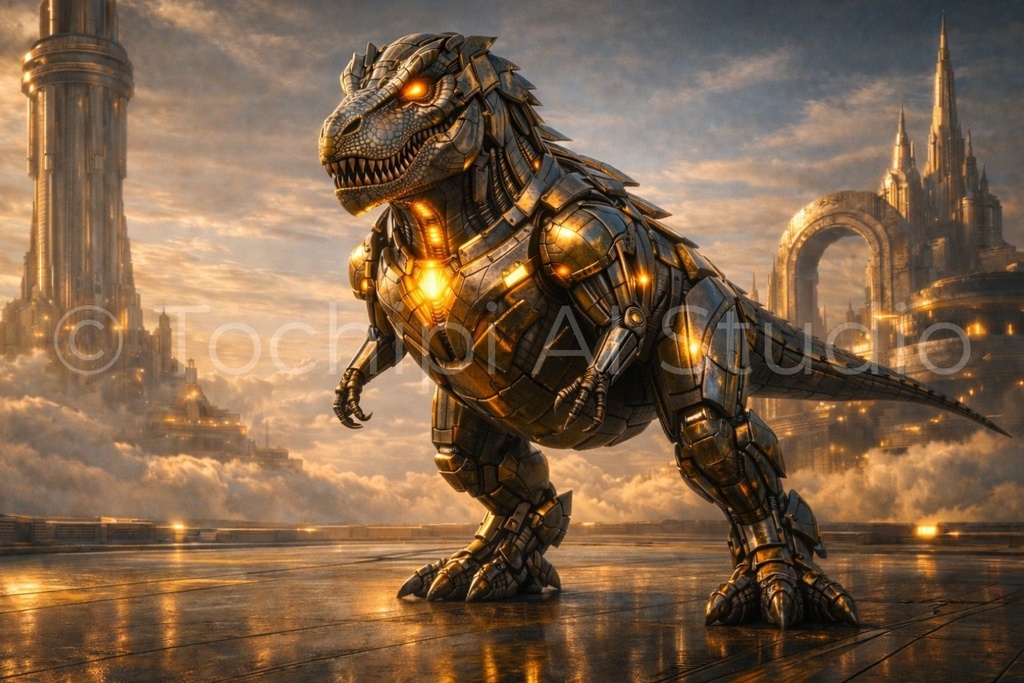 S05 - Cyber Dinosaur Artworks - Tyrannosaurus / 10 Artworks (4K)