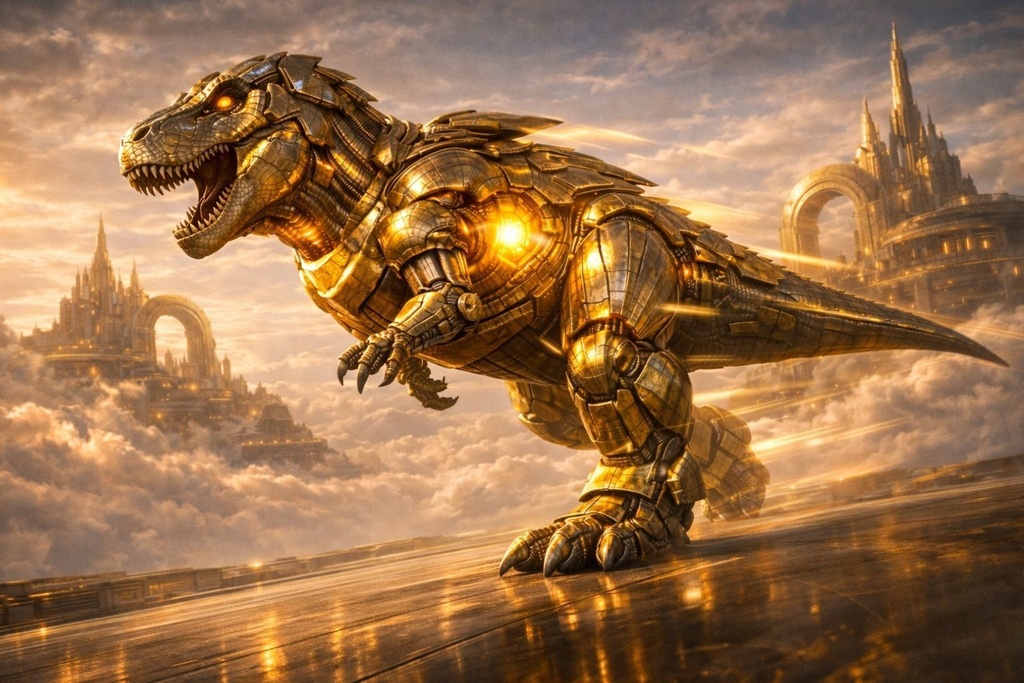 S05 - Cyber Dinosaur Artworks - 5 Species / 50 Artworks (4K)