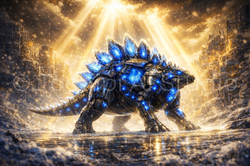 S02 - Cyber Mecha Dinosaur Artworks - 5 Species Best Of / 10 Artworks (4K)