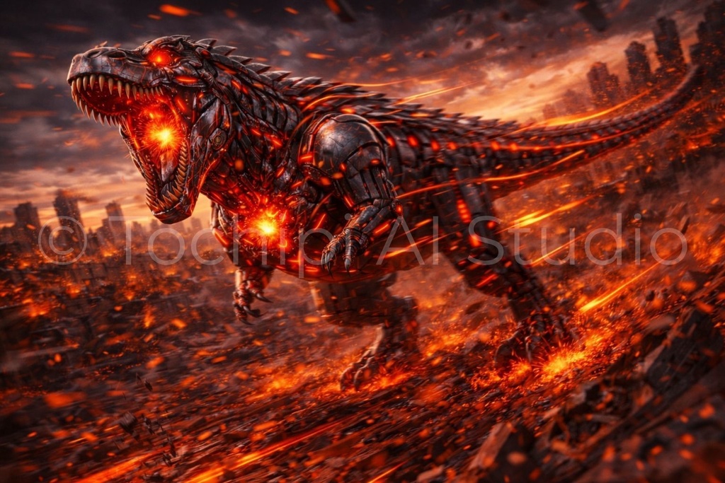 S03 - Cyber Mecha Dinosaur Artworks - 5 Species Best Of / 10 Artworks (4K)