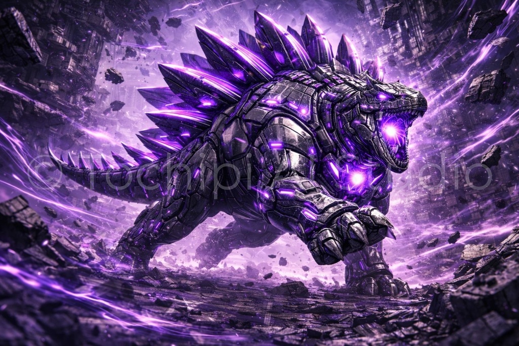 S04 - Cyber Mecha Dinosaur Artworks - 5 Species Best Of / 10 Artworks (4K)