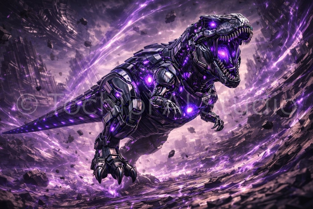 S04 - Cyber Mecha Dinosaur Artworks - 5 Species Best Of / 10 Artworks (4K)