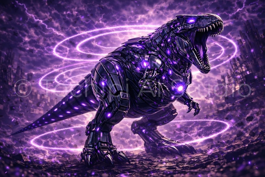 S04 - Cyber Mecha Dinosaur Artworks - 5 Species Best Of / 10 Artworks (4K)