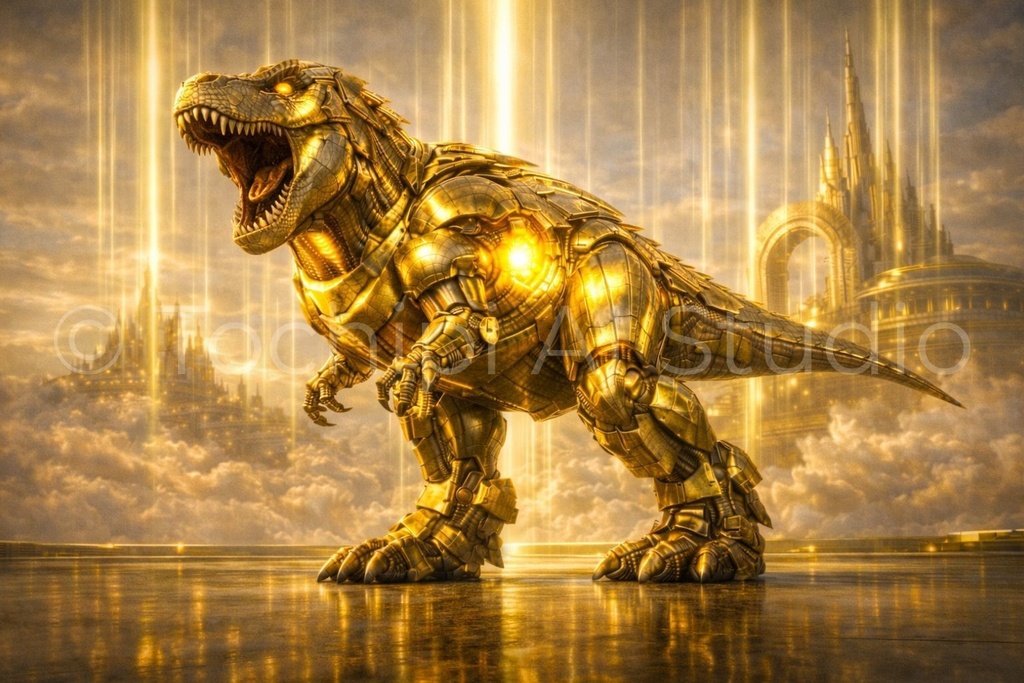 S05 - Cyber Mecha Dinosaur Artworks - 5 Species Best Of / 10 Artworks (4K)