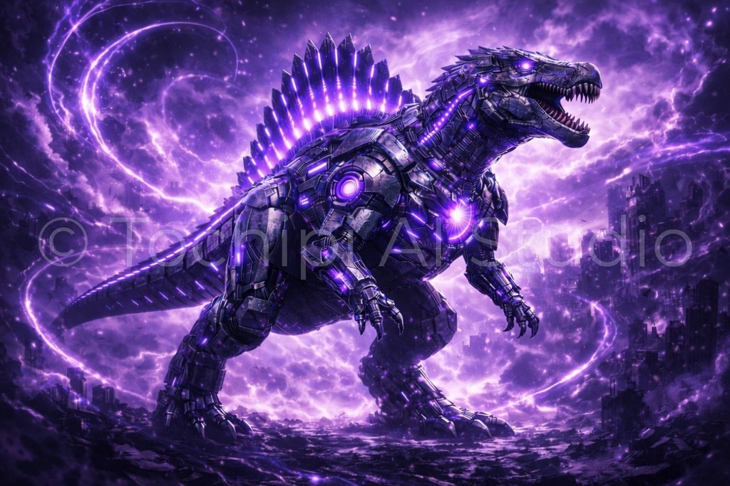 Cyber Mecha Dinosaur Artworks - Spinosaurus 5 Series / 10 Artworks (4K)