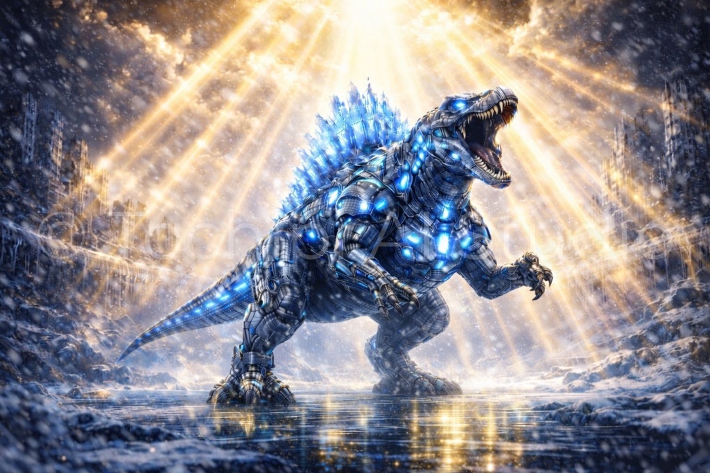 Cyber Mecha Dinosaur Artworks - Spinosaurus 5 Series / 10 Artworks (4K)