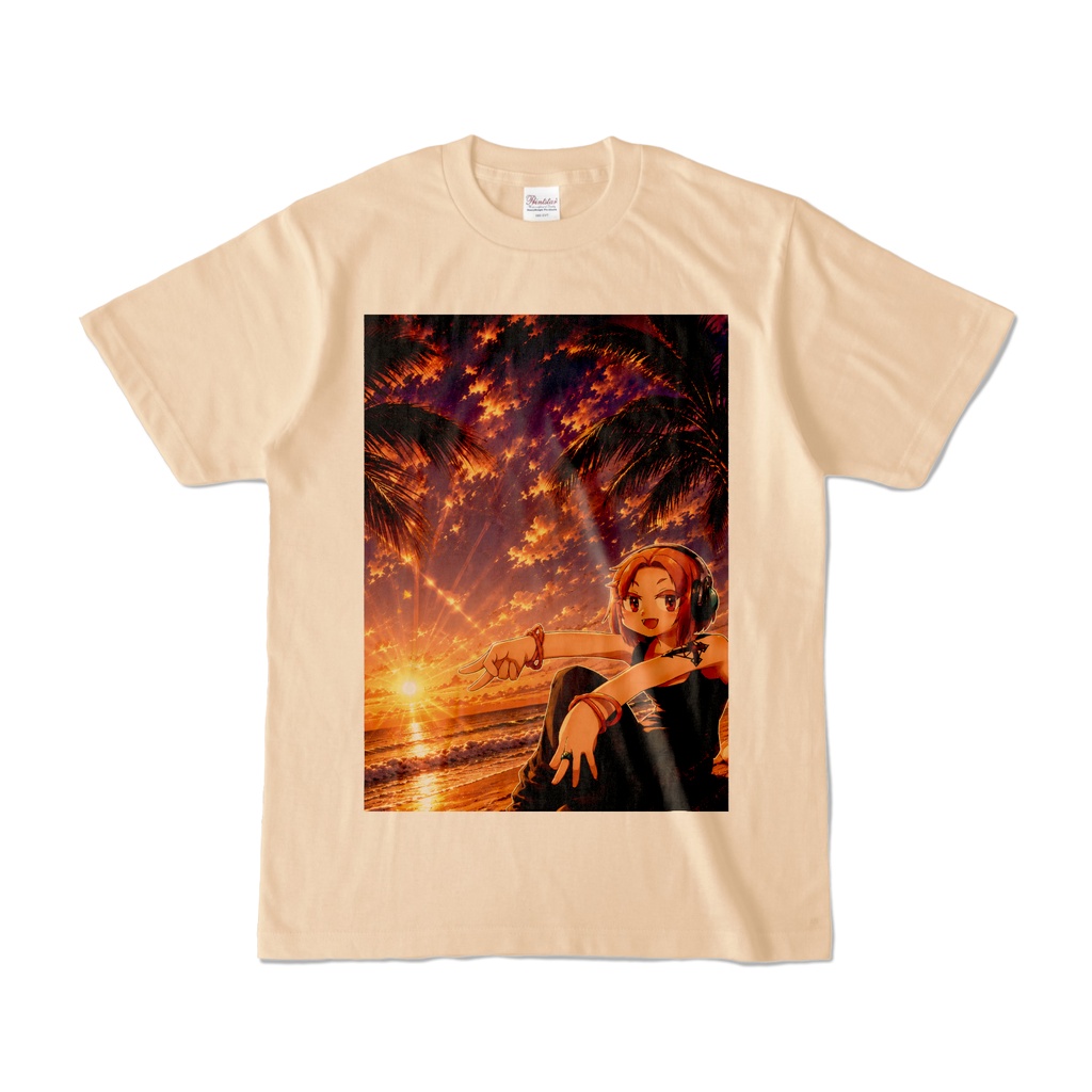 【受注生産】夕焼けのビーチＴシャツ