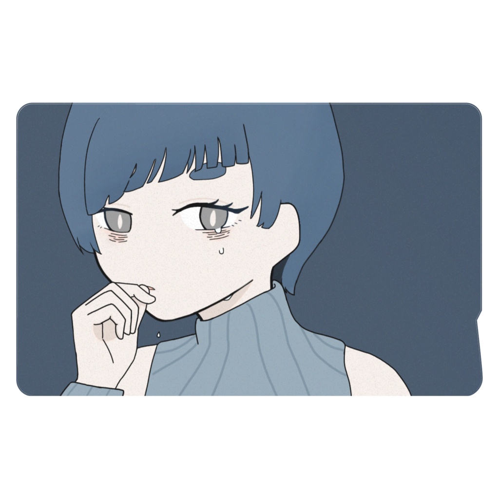 泣いてるICカードステッカー🐈🩶