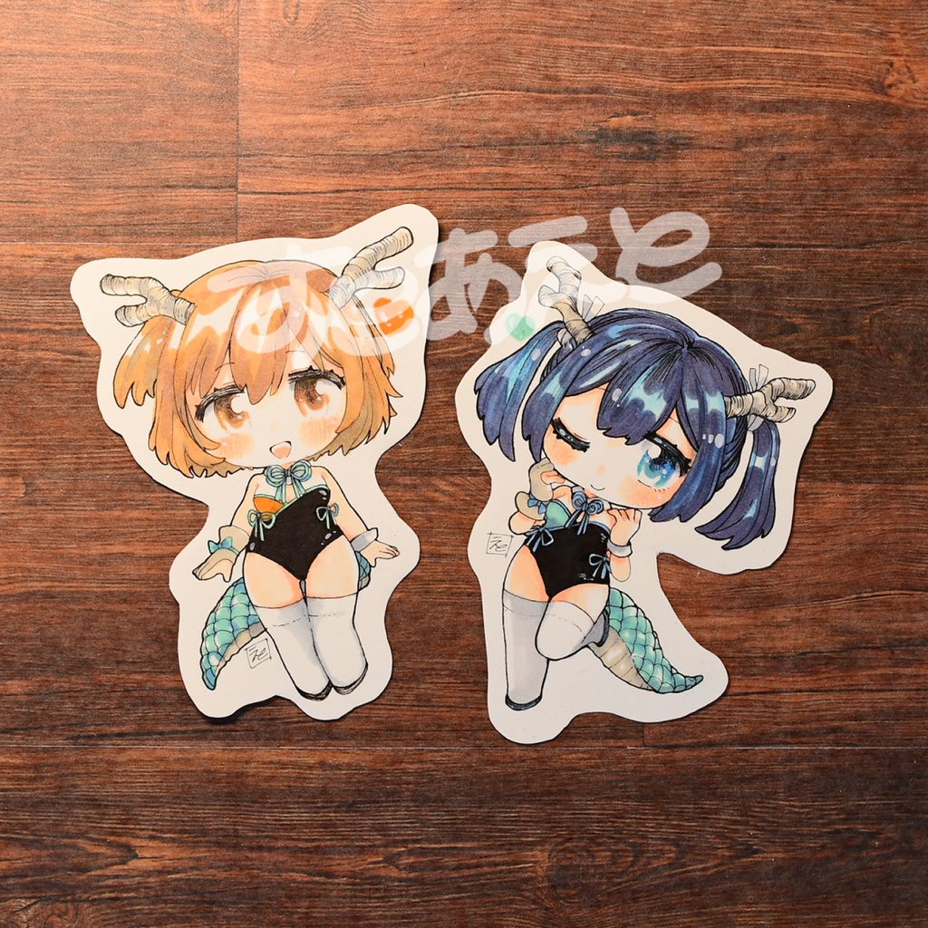 【ダイカット原画】🐉bunny💚飛龍&蒼龍セット