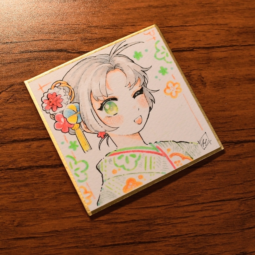 【まめ色紙】衣笠👘