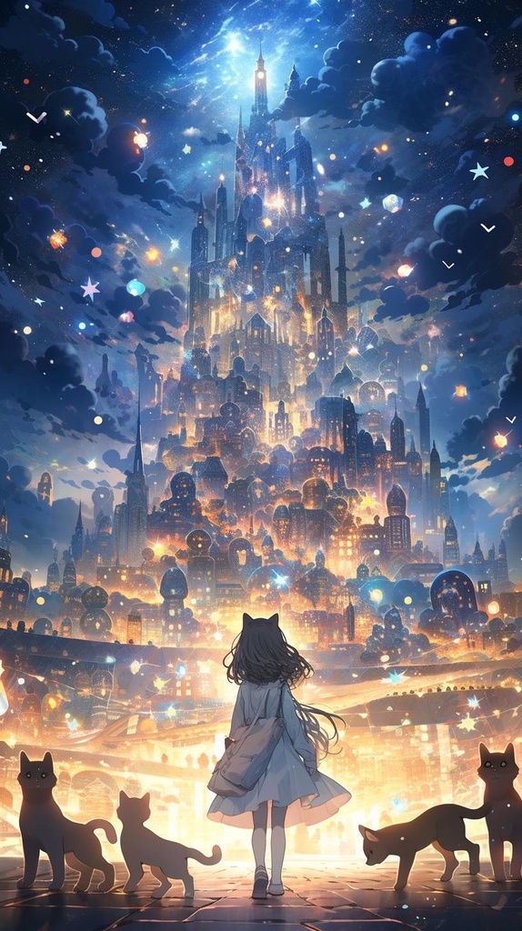 【ファンタジー】猫との旅路【iPhoneカバー】