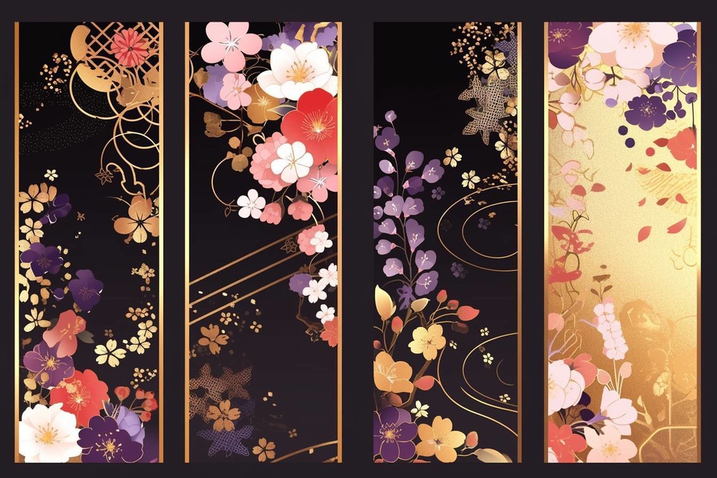 【和柄】和の移ろい【手帳型ケース】