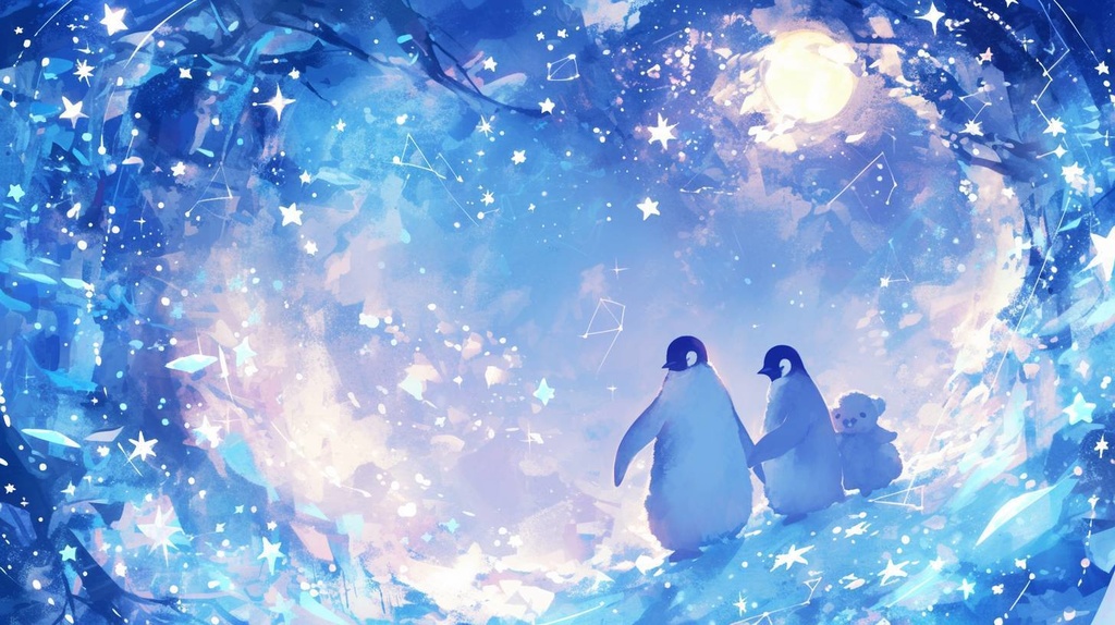 【iPhoneケース】ペンギンと空