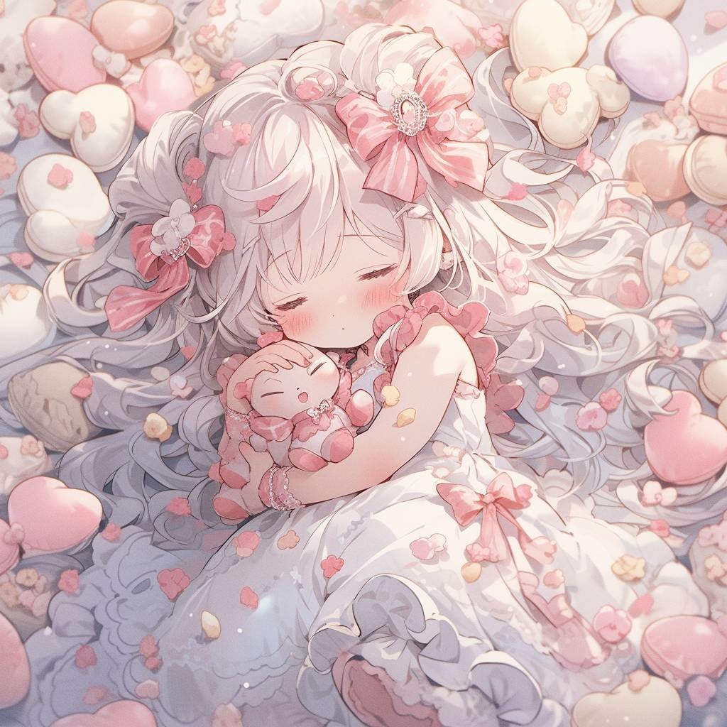 【ステッカー】パステル色の眠り