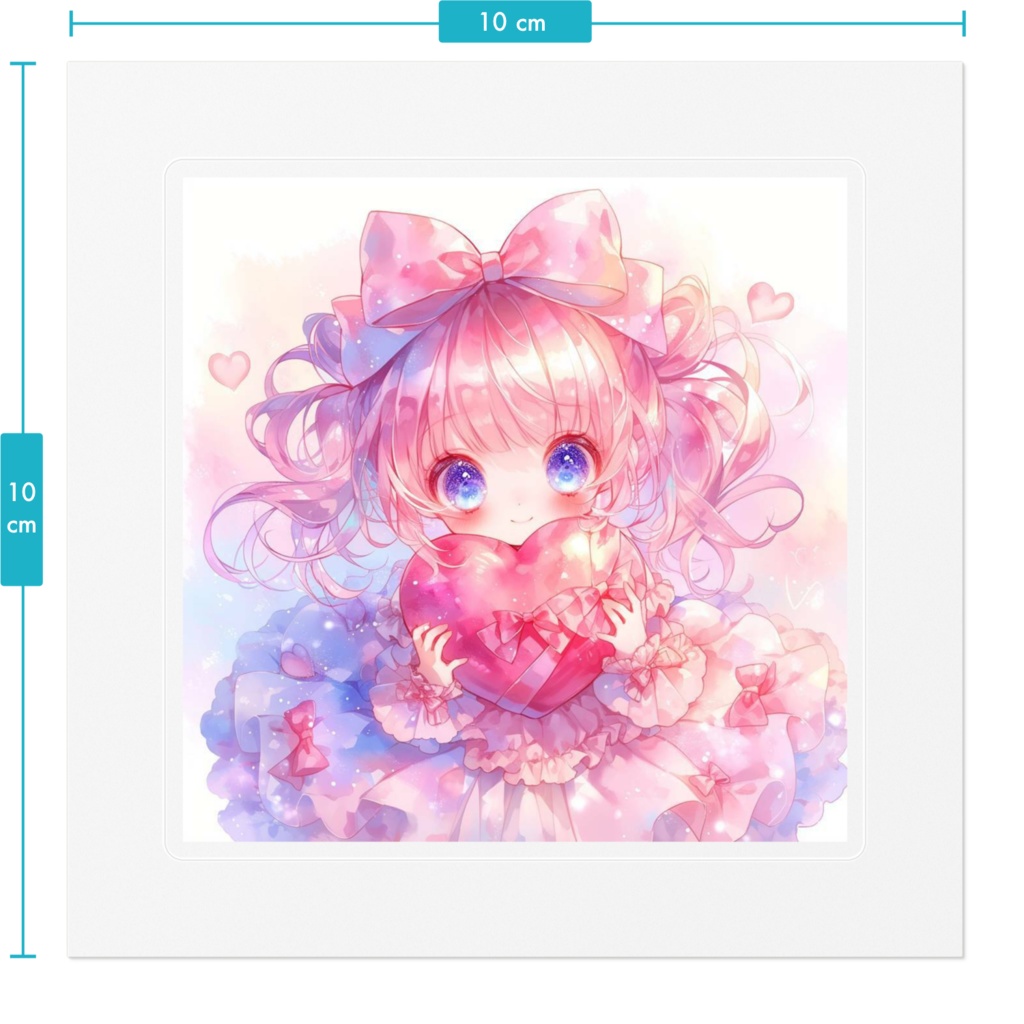 【ステッカー】受け取って欲しいの!ふわふわハート♡