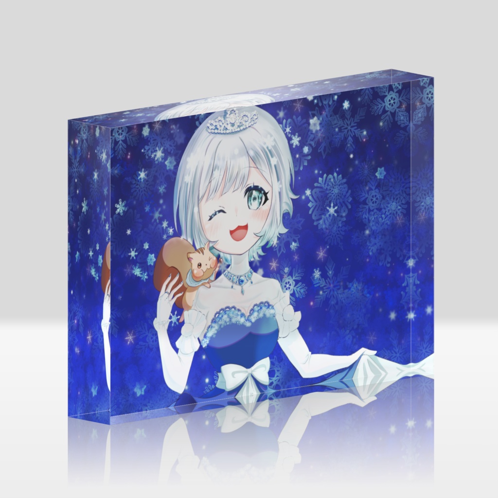 優凪ぱるハフアニ記念アクリルブロック