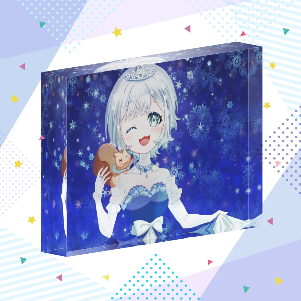 優凪ぱるハフアニ記念アクリルブロック