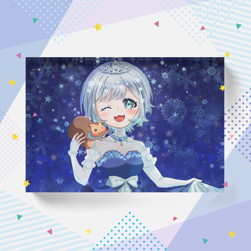 優凪ぱるハフアニ記念アクリルブロック